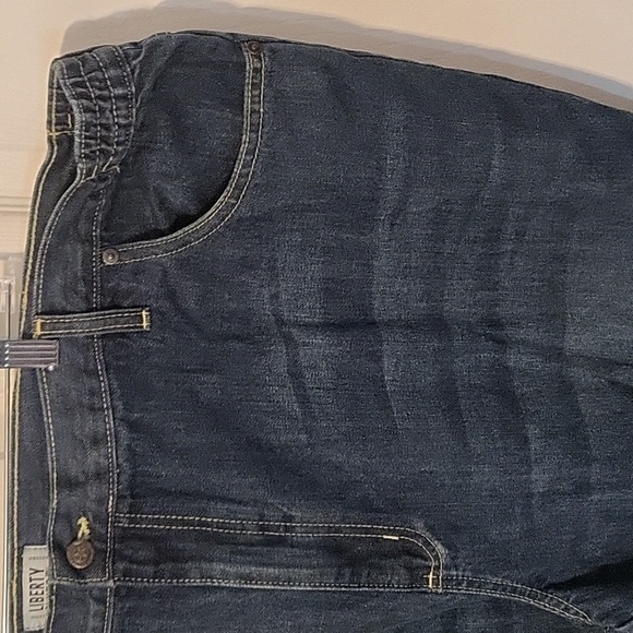 NWT Liberty Blues Denim Goods Relaxed Fit Straight Leg Side Elastic Jeans - Picture 4 of 9